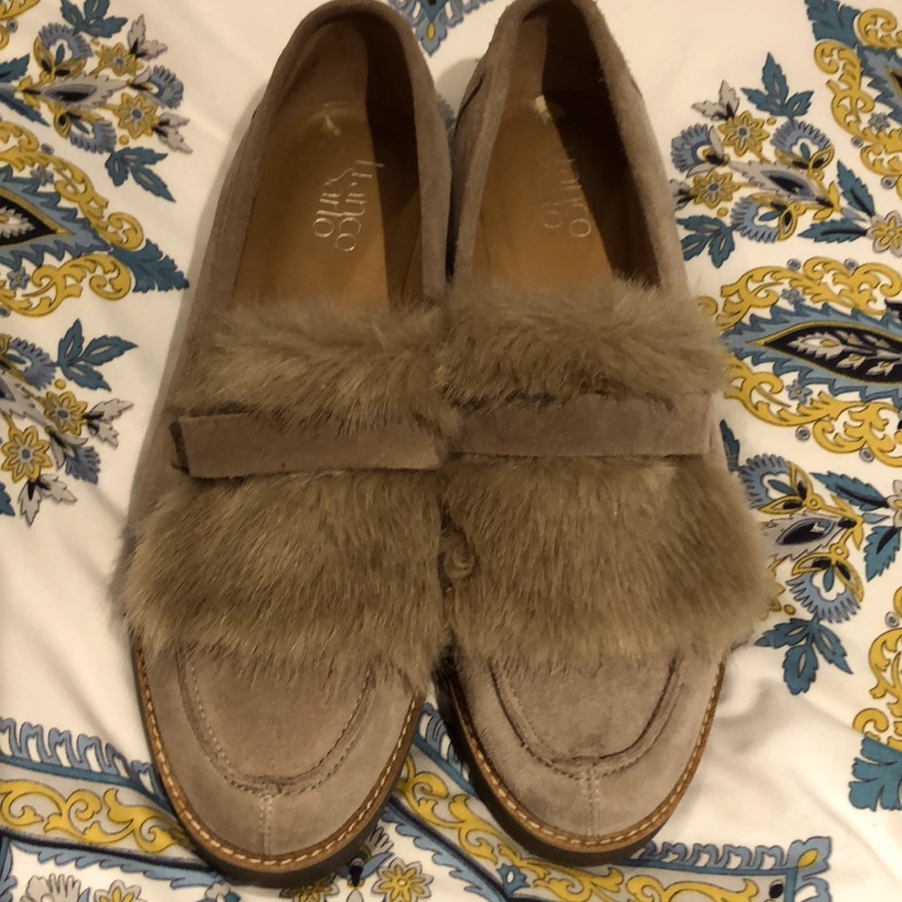 Franco Sarto suede loafers Tan